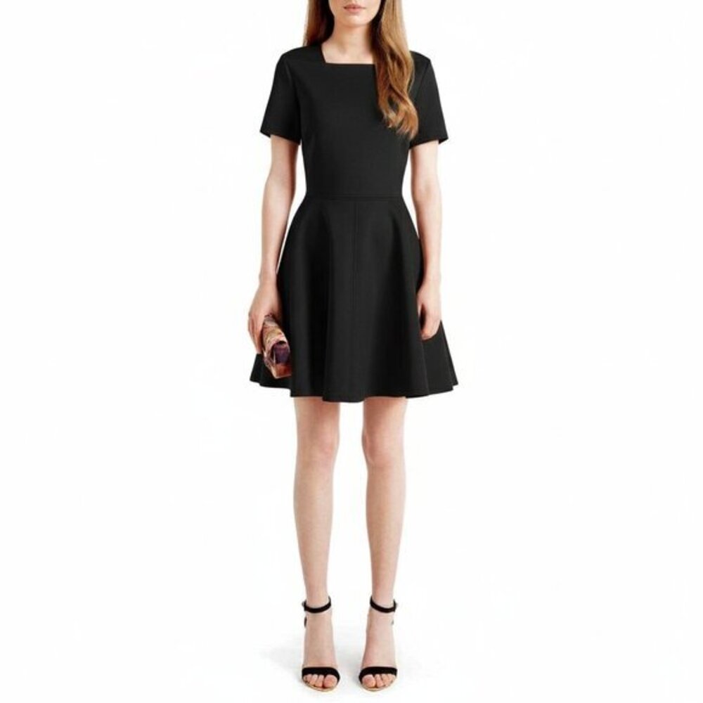 Ted Baker 'Meddie' Mini Skater Dress in Black Snake Print Size 1 / US Size 4